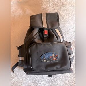 Vintage 1999 DC Comics Superman Batman Backpack. Warner Bros Studio